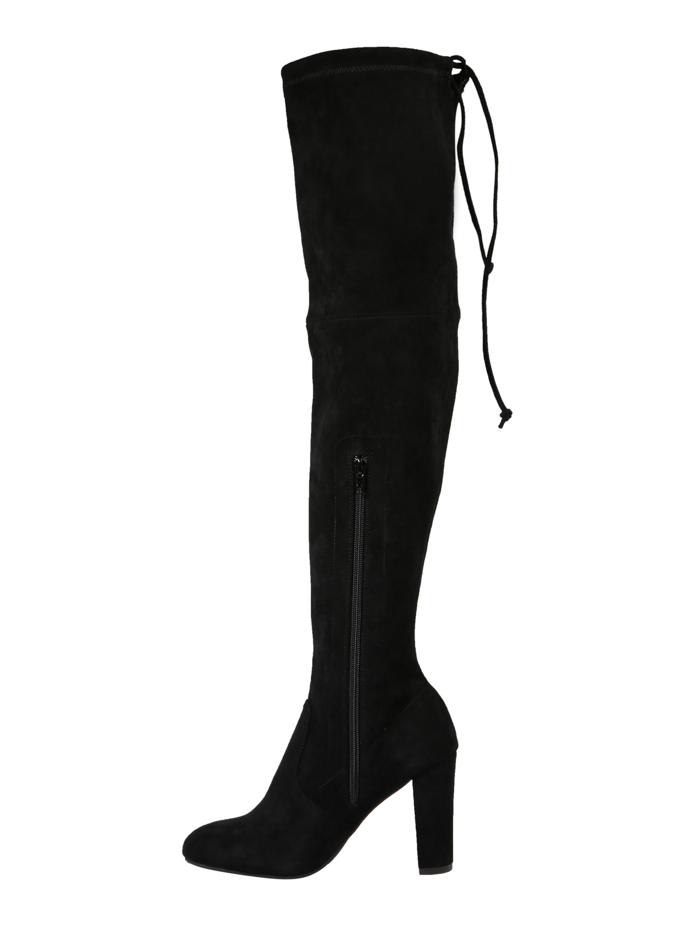 ABOUT YOU Térd feletti csizmák 'Liya' - fekete: oldalt