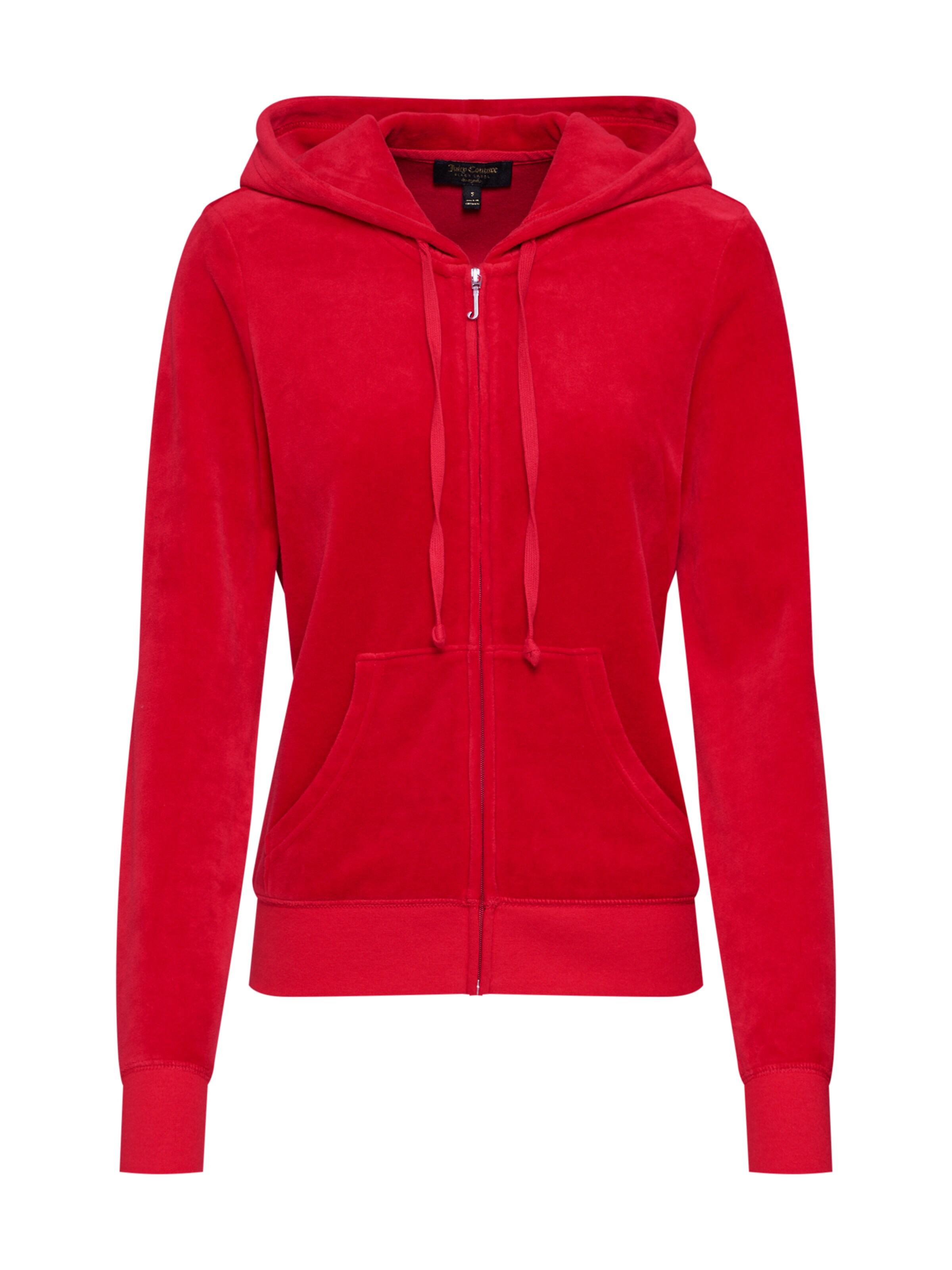 Juicy Couture Black Label - Sweatvest 'Velour Robertson' in de kleur Rood