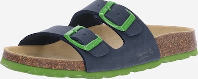 SUPERFIT Open shoes in Dark blue / Lime, Item view