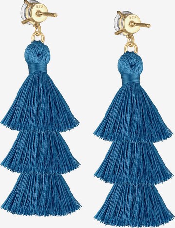 ELLI Earrings 'Tassel' in Blue