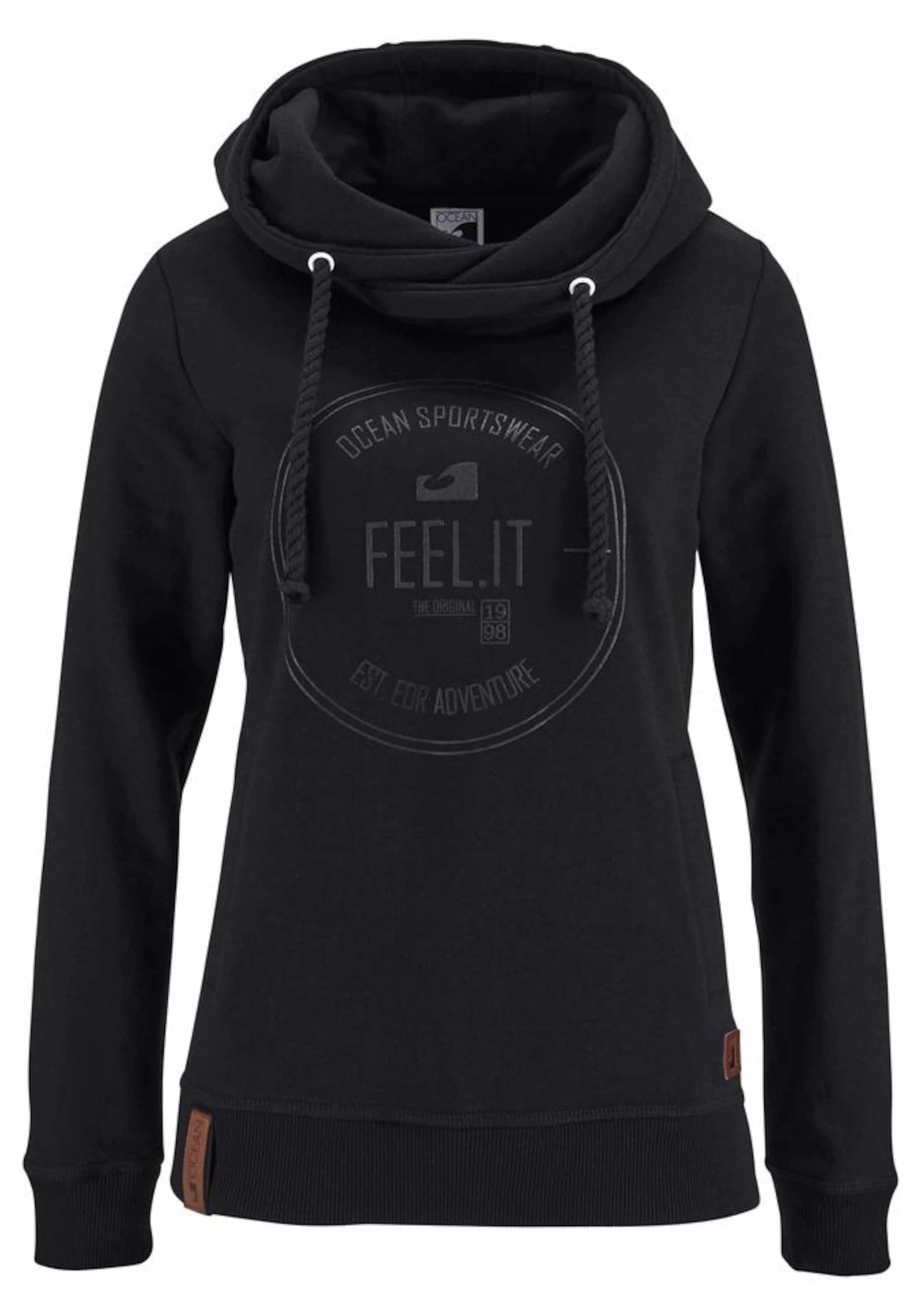 OCEAN SPORTSWEAR Kapuzensweatshirt in Schwarz: Vorderseite