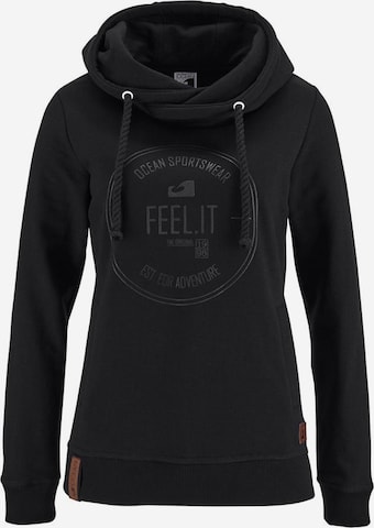 OCEAN SPORTSWEAR Athletic Sweatshirt in Black: front