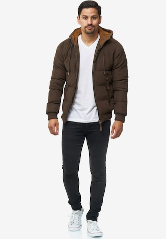 INDICODE JEANS Winter Jacket 'Adeline' in Brown