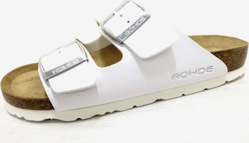 ROHDE Pantoletten in White: front