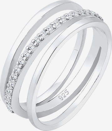 ELLI PREMIUM Ring 'Kreuz' in Silber: predná strana