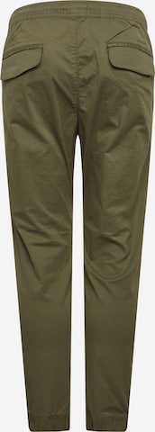 !Solid Tapered Trousers in Green: front