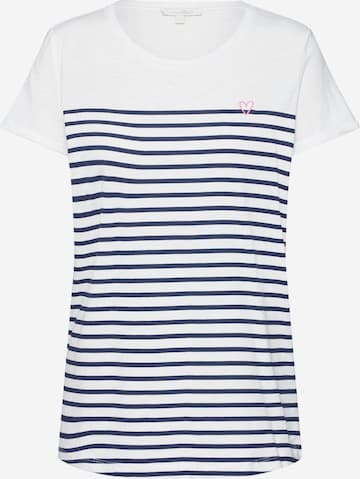 T-shirt TOM TAILOR DENIM en blanc : devant