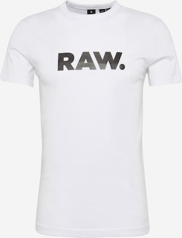 Maglietta di G-Star RAW in bianco: frontale