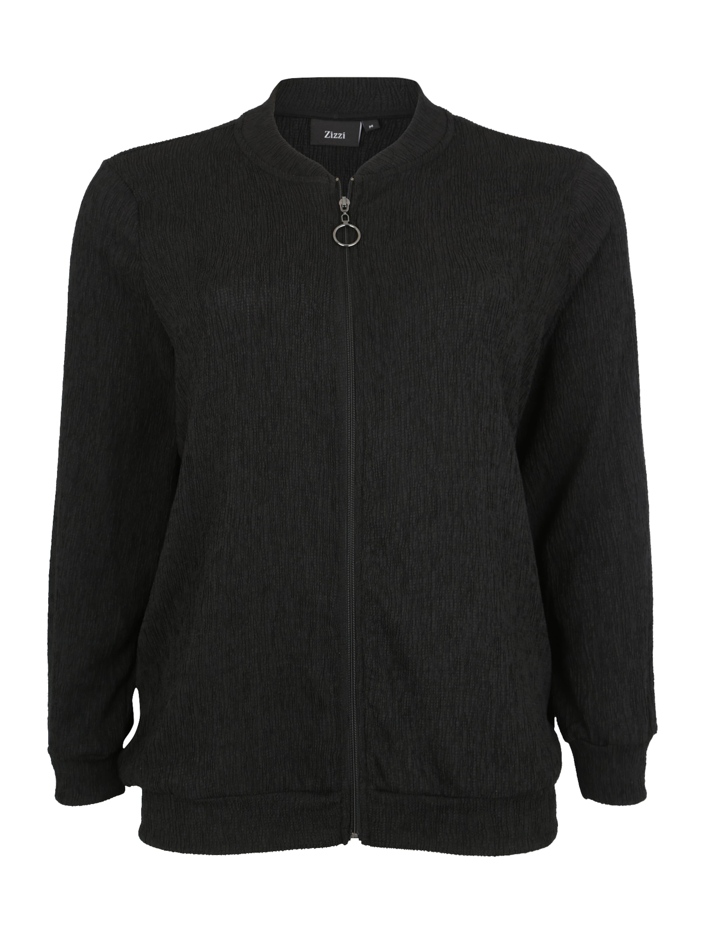 Zizzi - Gebreid vest 'ASTRID' in de kleur Zwart