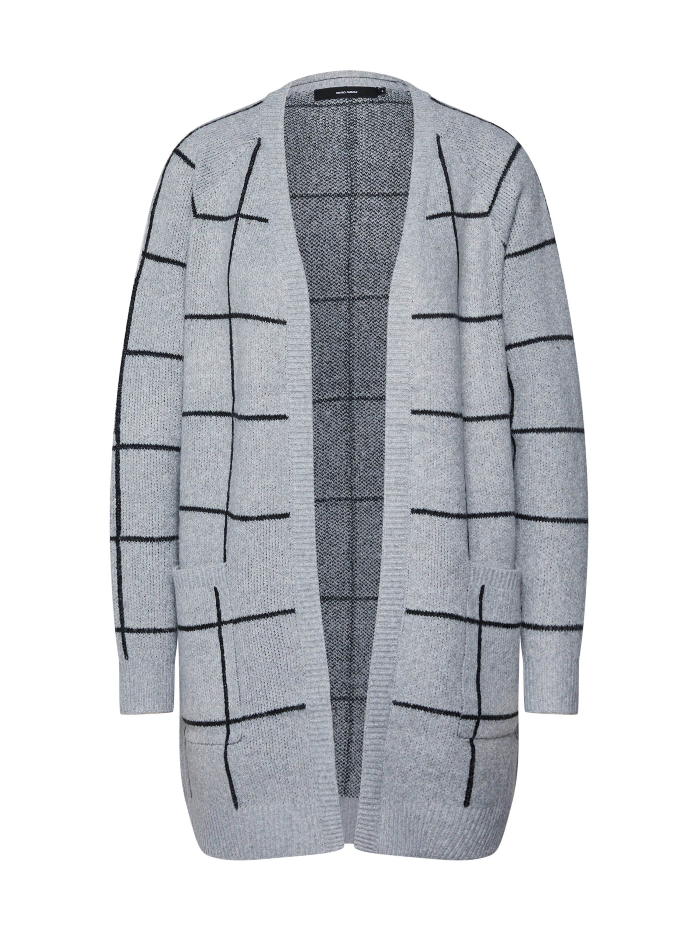 VERO MODA - Gebreid vest 'DOFFY JACQUARD' in de kleur Grijs