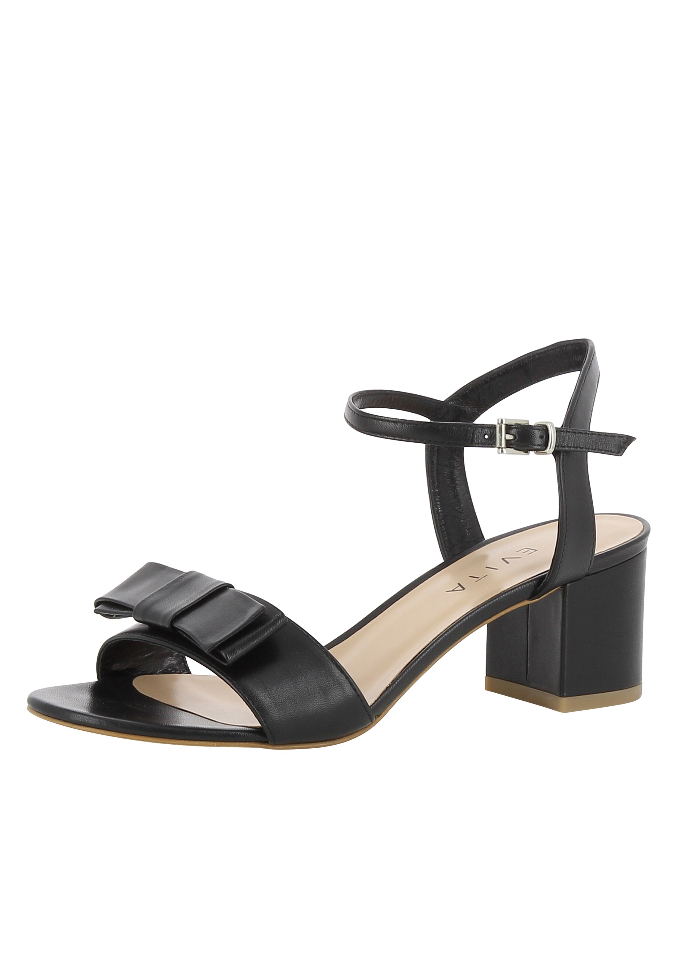 EVITA Sandalen met riem 'Mariella' in Zwart: voorkant