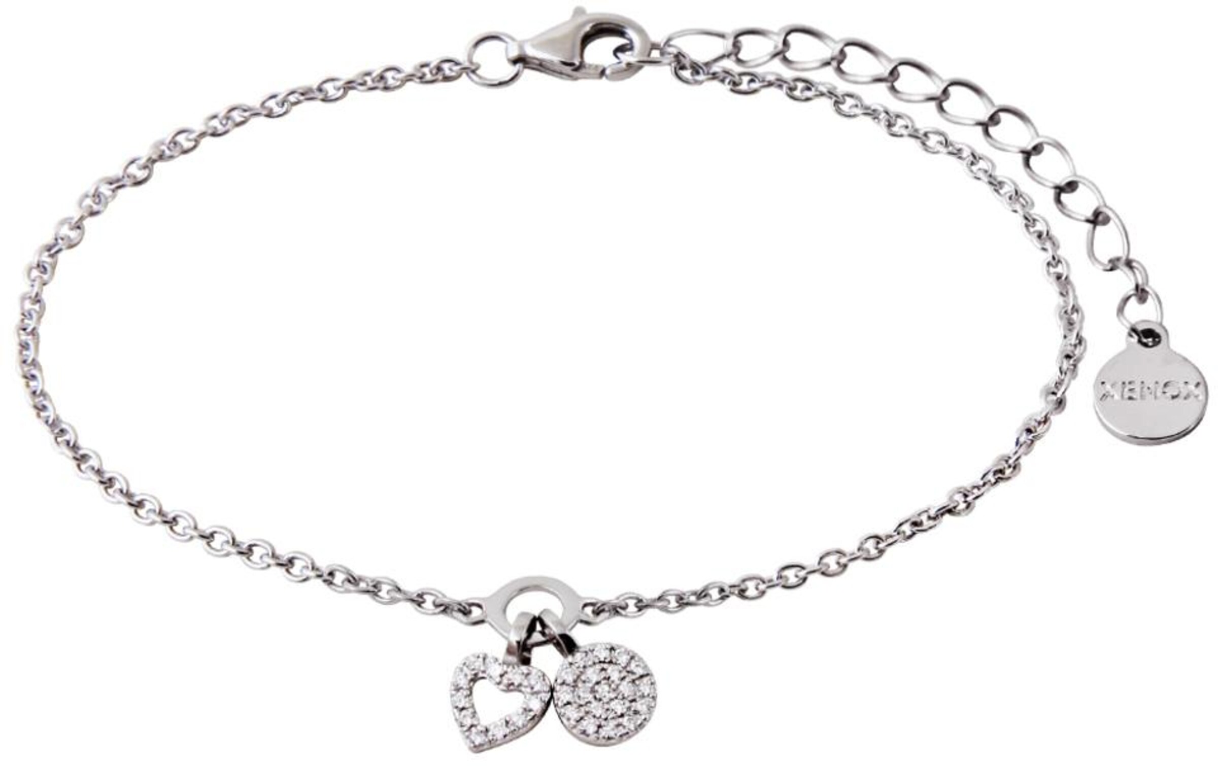 XENOX Armband 'Happy Hour' in Silber: Vorderseite