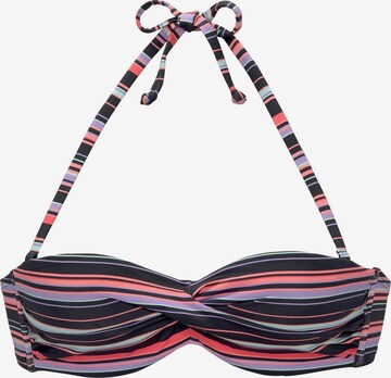 LASCANA Bandeau Bandeau-Top 'Riviera' in Mischfarben: predná strana