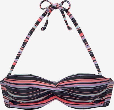 LASCANA Bandeau-Top 'Riviera' in mischfarben / schwarz, Produktansicht