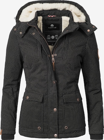 MARIKOO Winter Jacket 'Keikoo' in Black: front