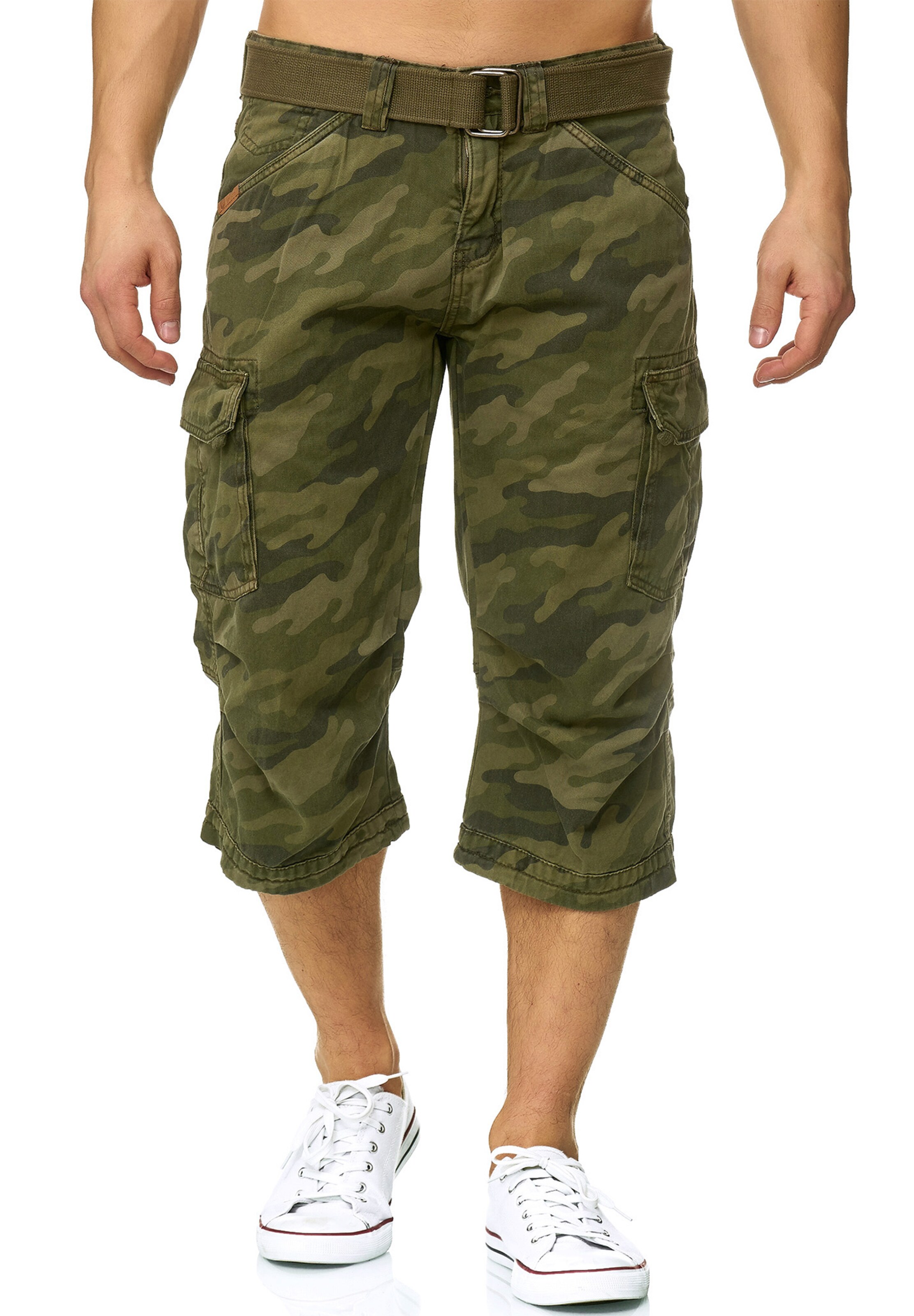 INDICODE JEANS Cargo trousers 'Nicolas' in Green: front