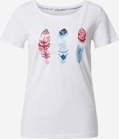 ONLY T-shirt 'ONLKITA INDIAN S/S T-SHIRT JRS' en mélange de couleurs / blanc, Vue avec produit