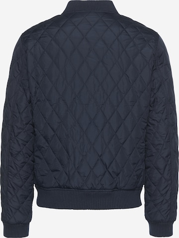 Urban Classics Between-Season Jacket 'Diamond Quilt' in Blue: back