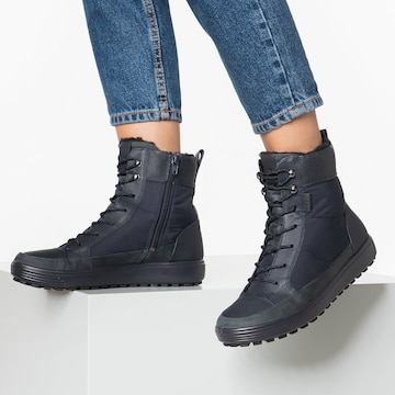 ECCO Lace-Up Ankle Boots in Blue: front