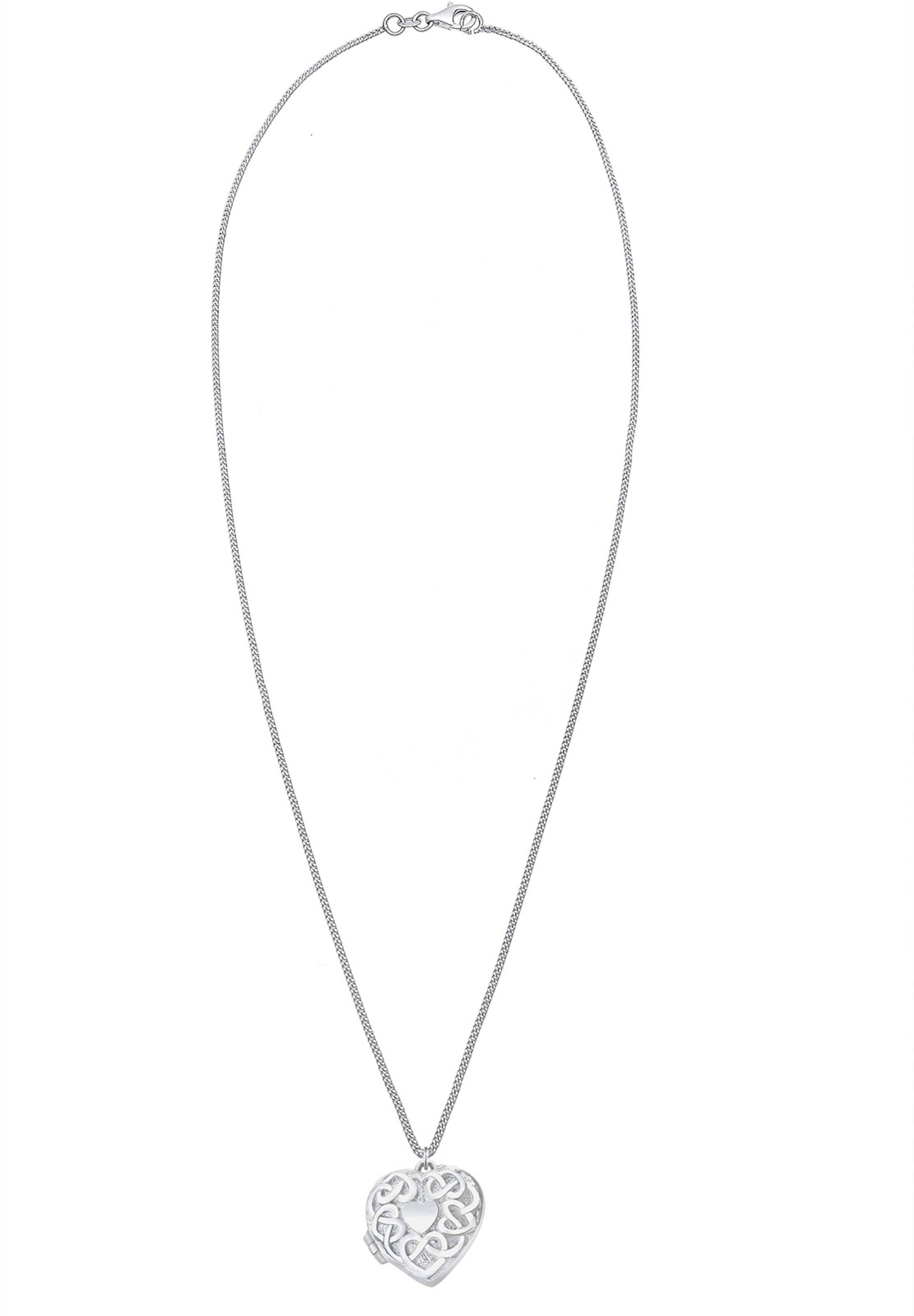 ELLI Kette 'Herz' in Silber: Vorderseite