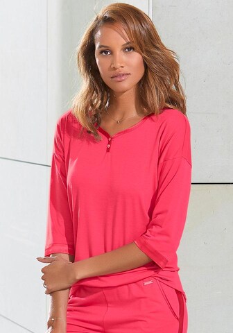 LASCANA Pajama Shirt in Pink: front