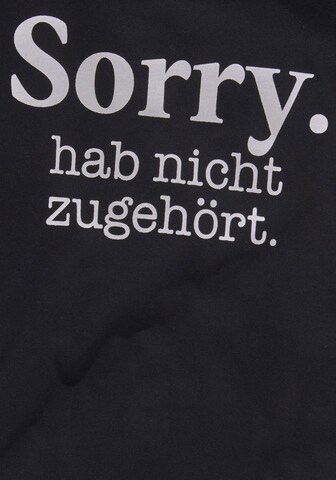 ARIZONA T-Shirt 'Sorry. hab nicht zugehört' in Schwarz