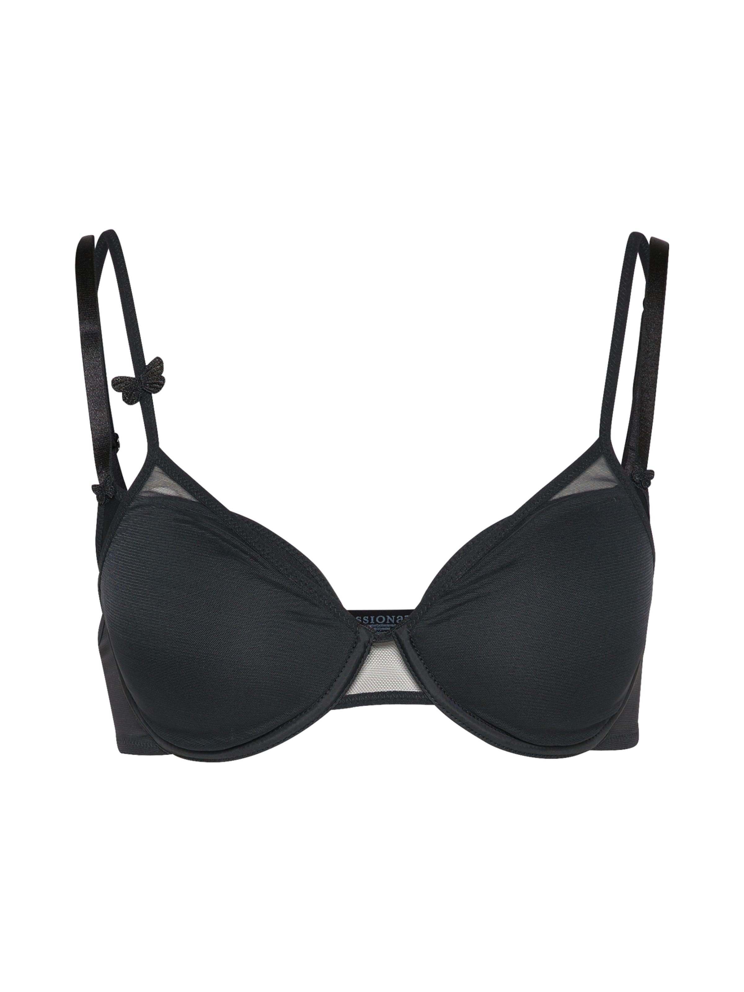 PASSIONATA - Clásico Sujetador 'Miss Joy' en negro: frente