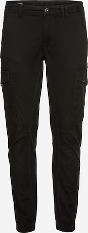 JACK & JONES Tapered Cargo trousers 'Paul Flake' in Black: front