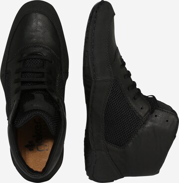 Rieker High-Top Sneakers in Black: side