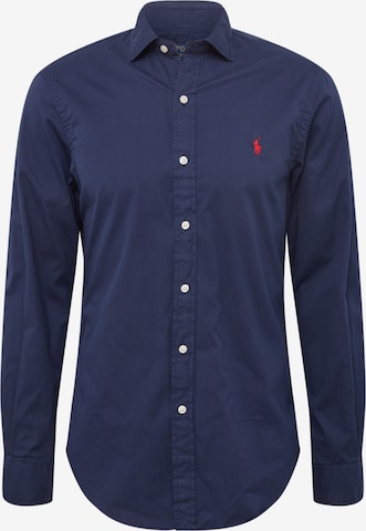 Polo Ralph Lauren Slim Fit Hemd in Blau: predná strana