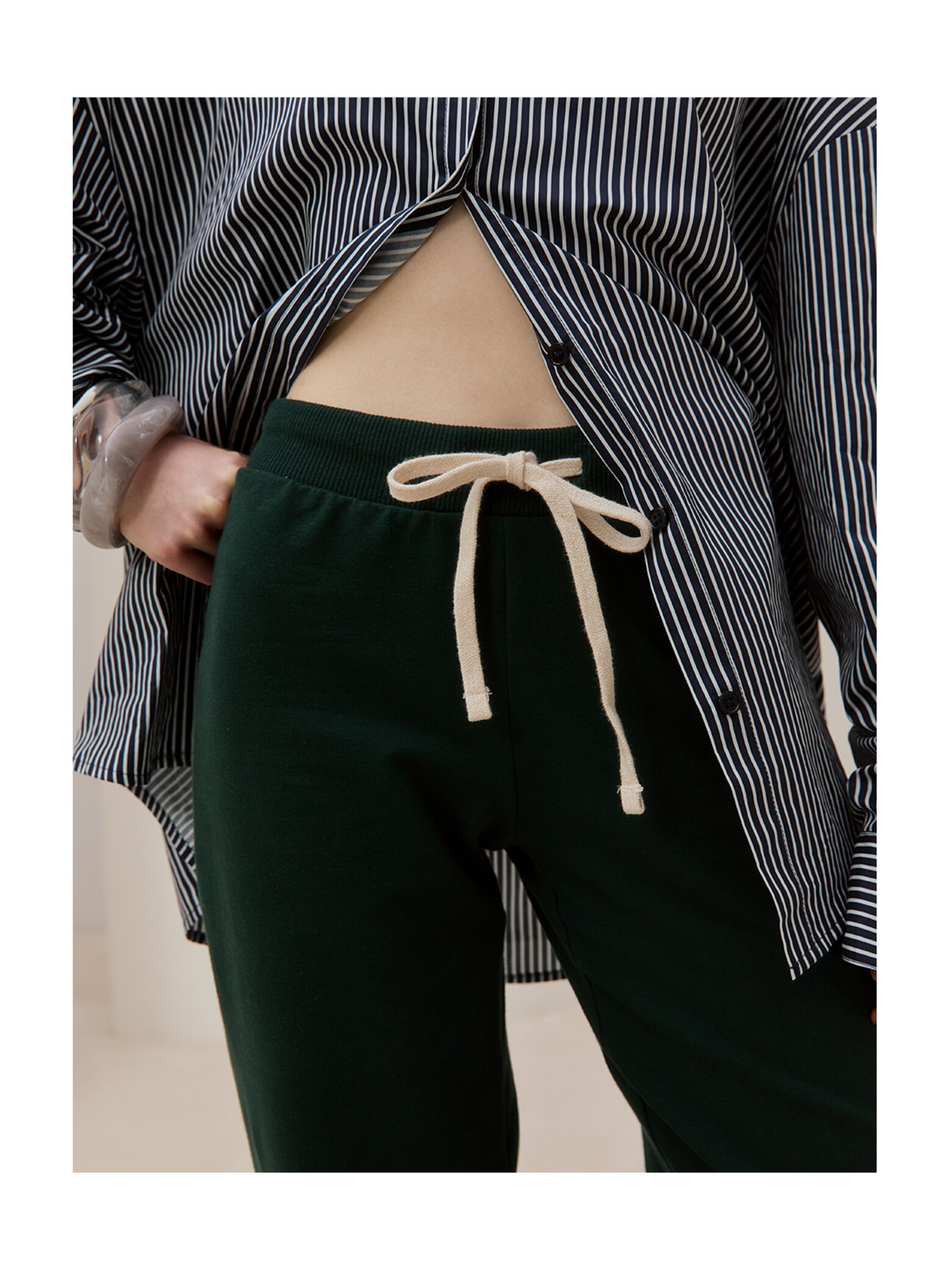 Amelia - Green Pants With Shirt Look