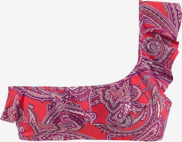 LASCANA - Bandeau Top de biquíni em roxo: frente