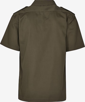 Brandit Comfort fit Button Up Shirt in Green