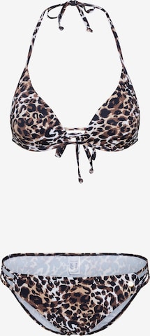 LASCANA Triangel Bikini in Bruin: voorkant