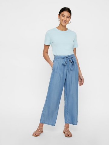 VERO MODA Wide leg Broek in Blauw