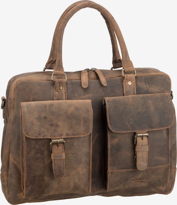 Harold's Document Bag 'Antic' in Brown: front