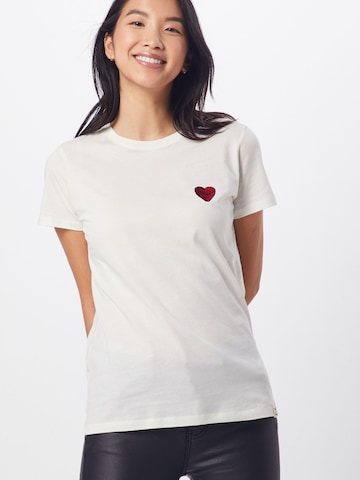 T-shirt 'Cuddle Girl' Iriedaily en blanc : devant