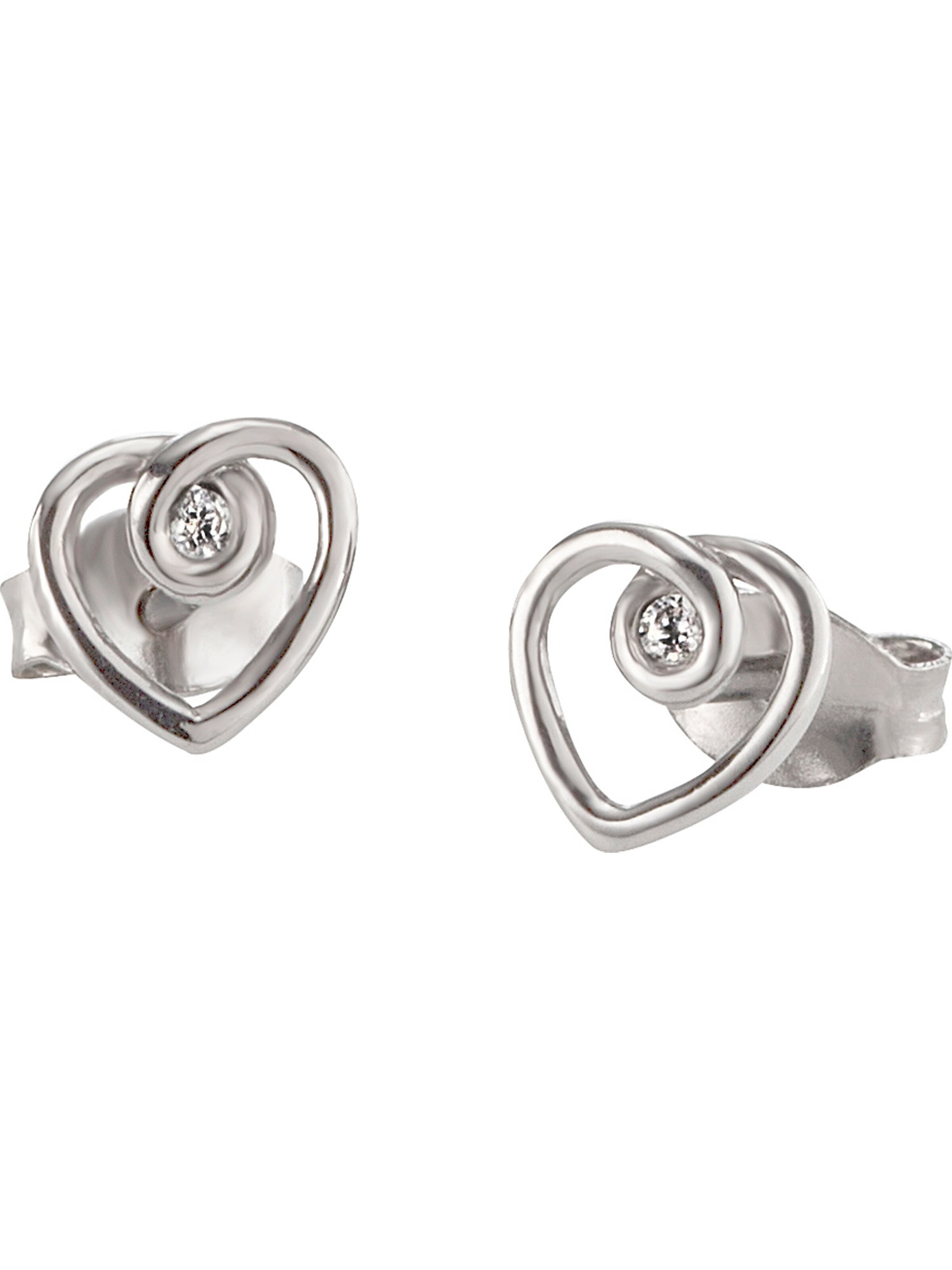 Boucles d'oreilles caï en argent : devant