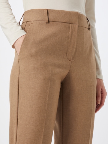 Regular Pantalon à plis SELECTED FEMME en marron