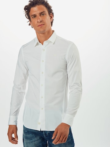 G-Star RAW Regular fit Button Up Shirt in White: front