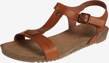 MUSTANG Sandalen met riem in Bruin: voorkant