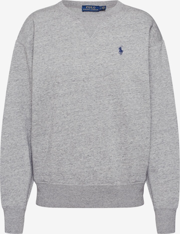 Polo Ralph Lauren Bluzka sportowa 'LS PO-LONG SLEEVE-KNIT' w kolorze szary: przód