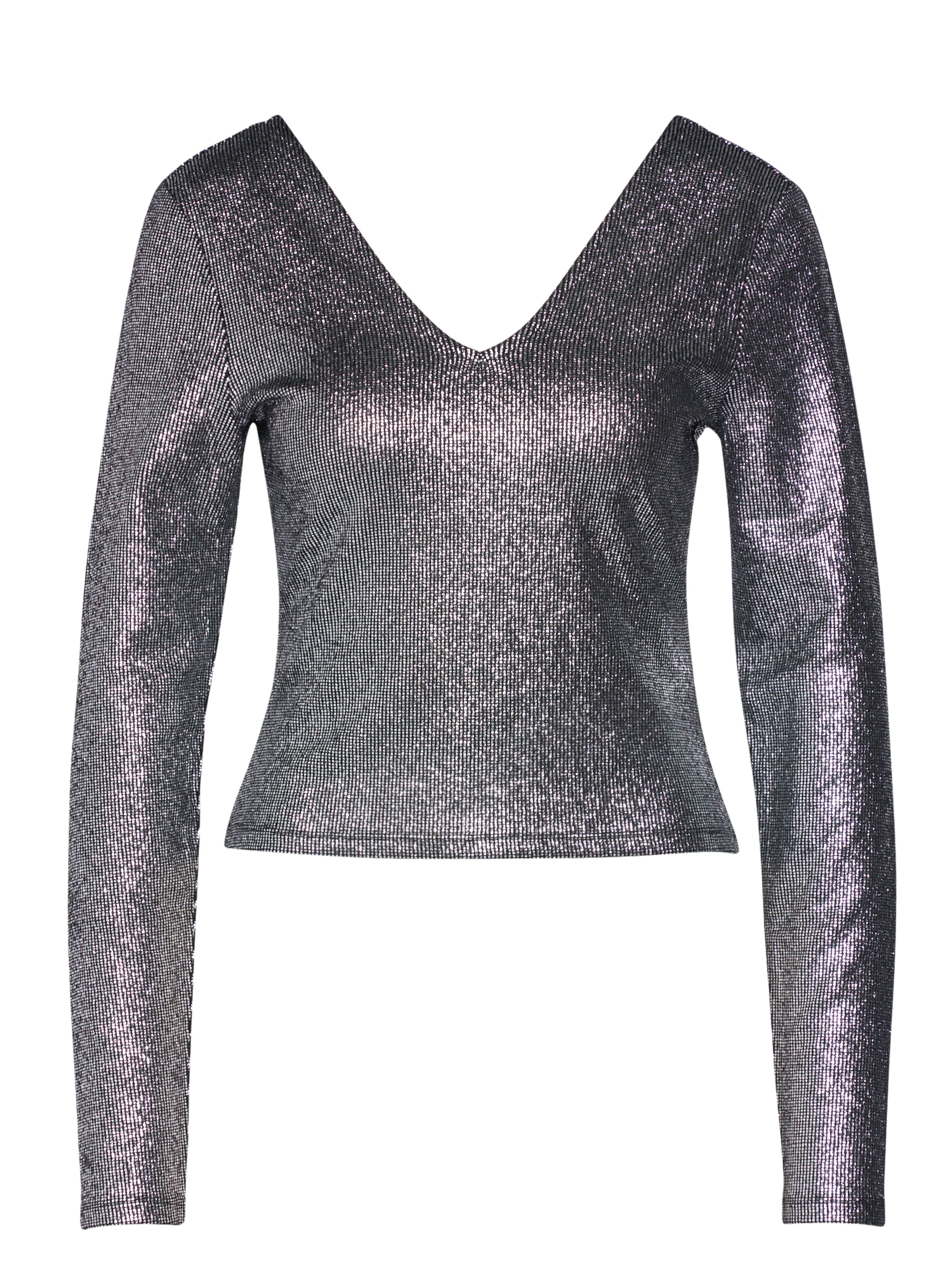 ONLY Shirt 'ALESSA' in de kleur Zwart / Zilver