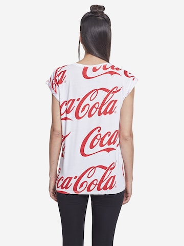 Merchcode T-shirt 'Coca Cola' i vit