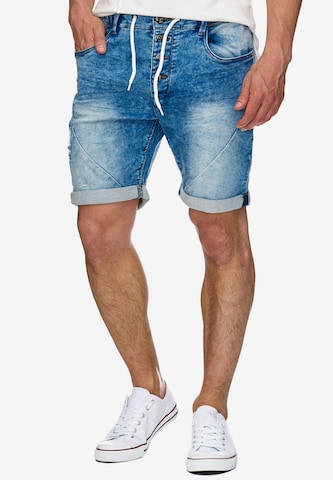 INDICODE JEANS Regular Shorts 'Piano' in Blau: predná strana