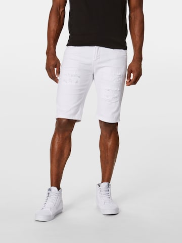 INDICODE JEANS - regular Vaquero 'Kaden Holes' en blanco