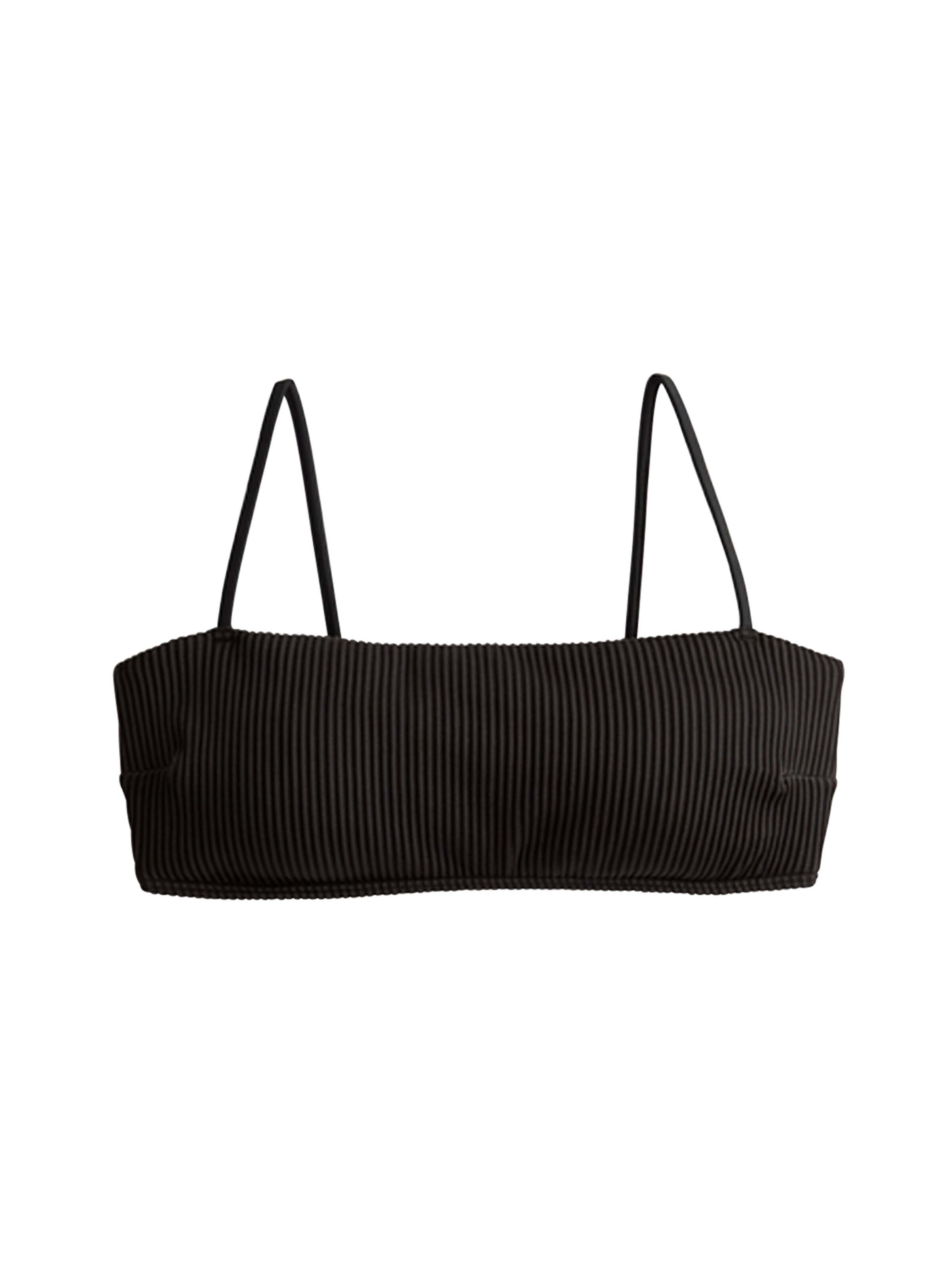HOLLISTER - Bikinitop 'RIB FIXED BANDEAU' in schwarz