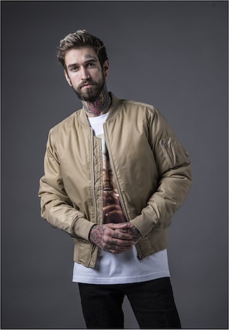Urban Classics Přechodná bunda ' Basic Bomber Jacket ' – béžová