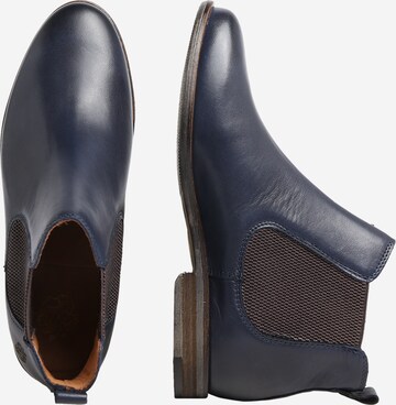 Apple of Eden Chelsea boots 'Manon' in Blauw: zijkant