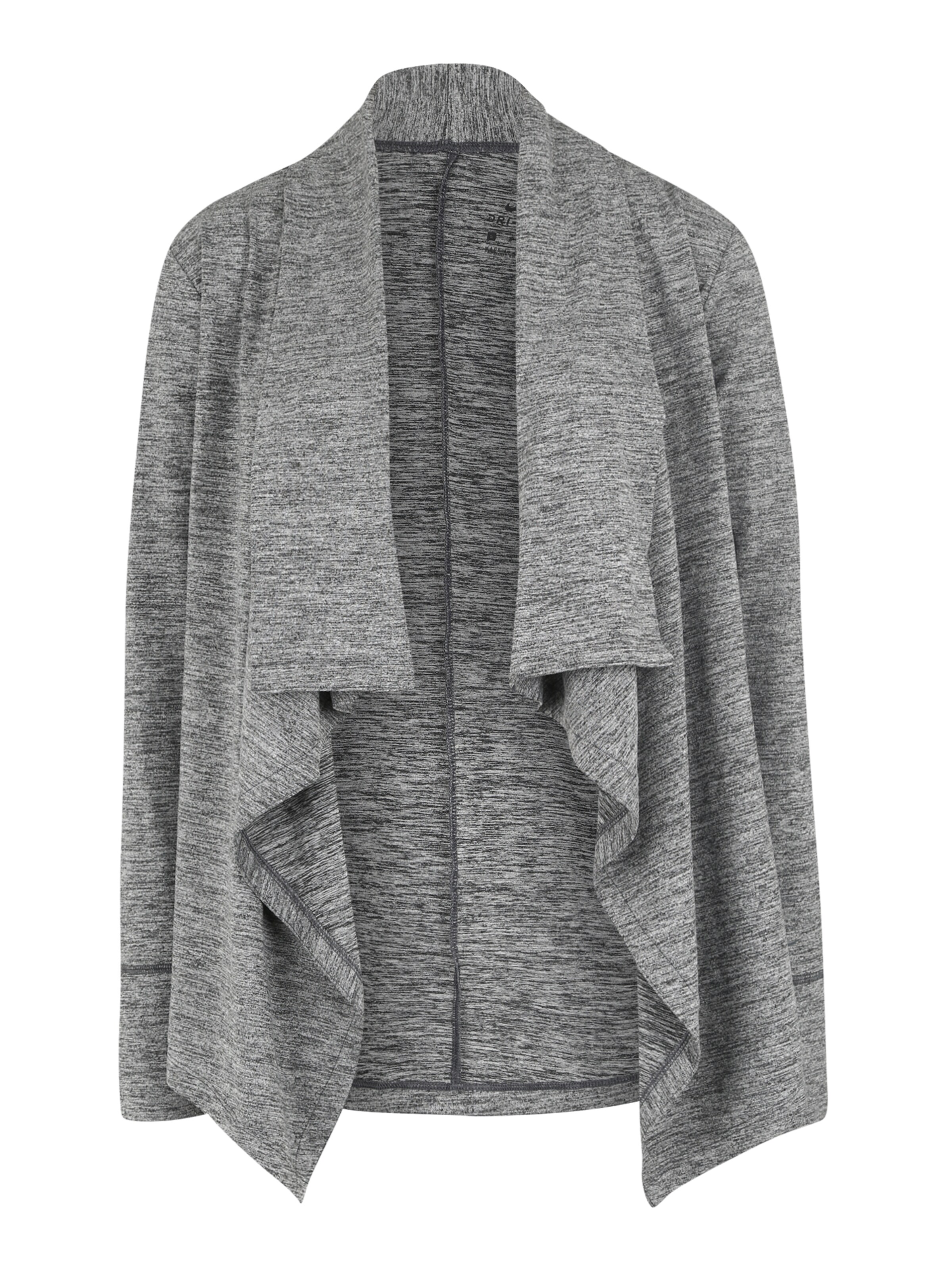 NIKE - Sportief sweatvest 'YOGA COLLECTION' in de kleur Donkergrijs